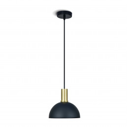 BRUSHED BRASS WITH BLACK SHADE 10W E27