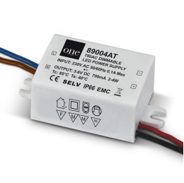 TRIAC DIMMABLE DRIVER 700mA 2-4W IP66 230V