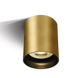 BRUSHED BRASS GU10 10W DARK LIGHT ROUND