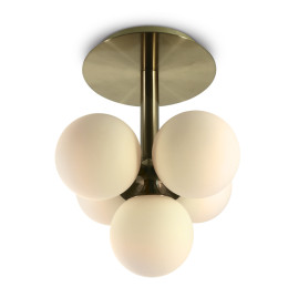 BRUSHED BRASS CEILING LIGHT 5x9W G9 100-240V