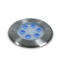 6X1W BLUE LED SS316 IP68 24V 24V